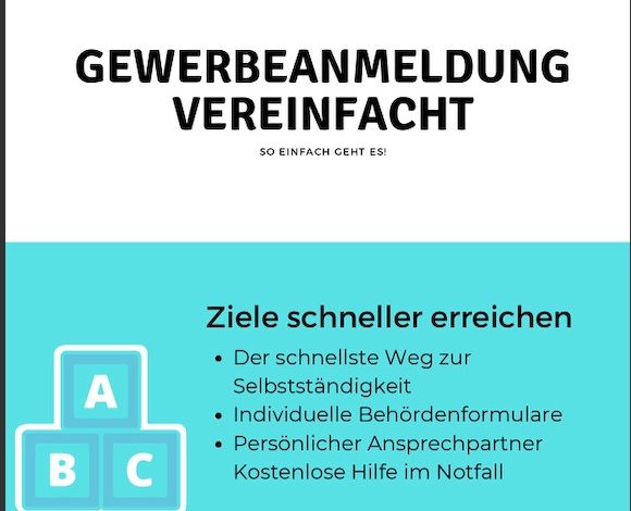 Eine Gewerbeanmeldung kann auch online erfolgen.