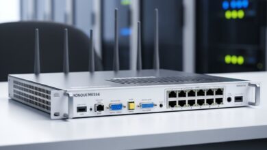 Moderne Industrie-Router-Gateways.