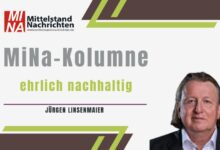 Jürgen Linsenmaier ist Kolumnist bei den Mittelstand Nachrichten. Er schreibt regelmäßig in seiner Kolumne: ehrlich nachhaltig.