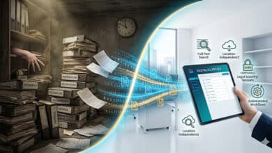 Papierberge im Keller werden ersetzt durch Digitale Archive.