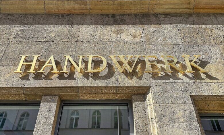 Handwerk-Schriftzug (Archiv)