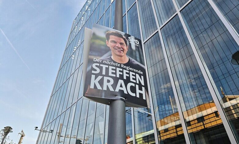 Wahlplakat mit Steffen Krach (Archiv)