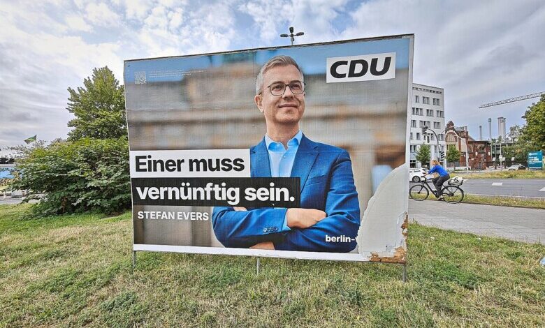 Wahlplakat mit Stefan Evers (Archiv)