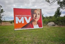 Wahlplakat für die Landtagswahl 2026 mit Manuela Schwesig (Archiv)