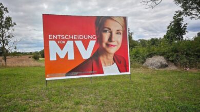 Wahlplakat für die Landtagswahl 2026 mit Manuela Schwesig (Archiv)