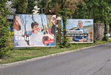 Wahlplakate von Linkspartei und CDU für die Abgeordnetenhauswahl 2026(Archiv)
