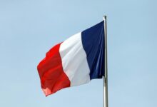 Fahne von Frankreich (Archiv)