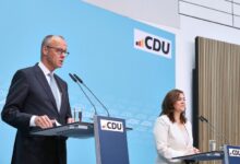 Friedrich Merz und Franziska Hoppermann am 12.10.2026