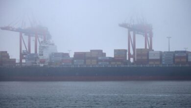 Containerschiff in Wilhelmshaven (Archiv)
