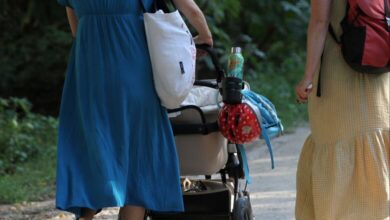 Zwei Frauen mit Kinderwagen (Archiv)