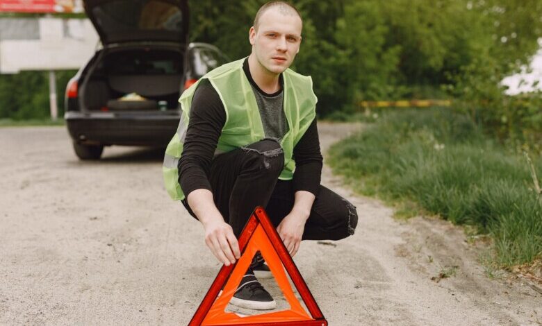 Mit dem Firmenwagen im Unfall.